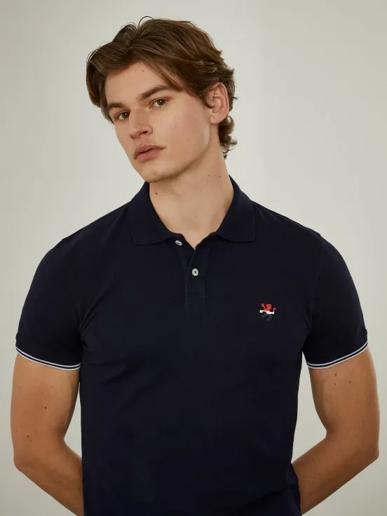 100% cotton slim fit polo shirt