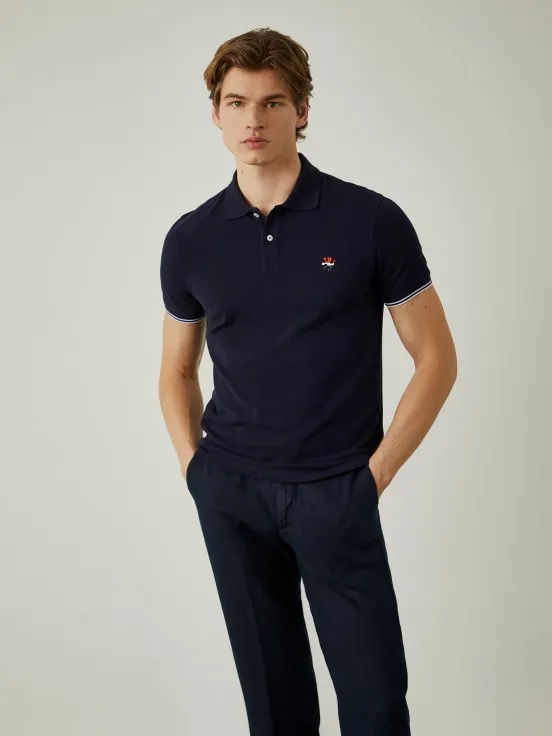 100% cotton slim fit polo shirt