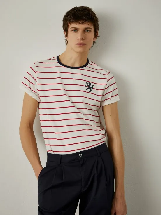 100% cotton striped T-shirt