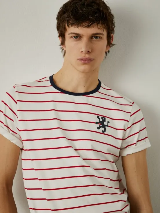 100% cotton striped T-shirt