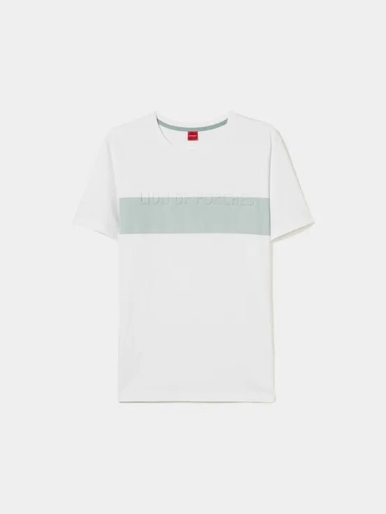 100% cotton t-shirt with contrast hem