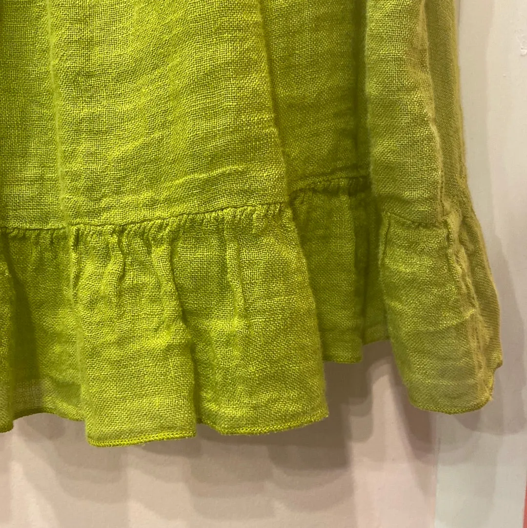 15-248 Green Linen Blouse