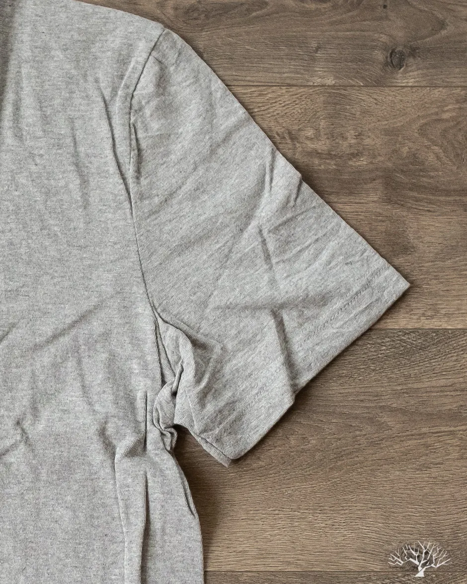 1950s Organic Cotton Loopwheel Tee - Grey Melange