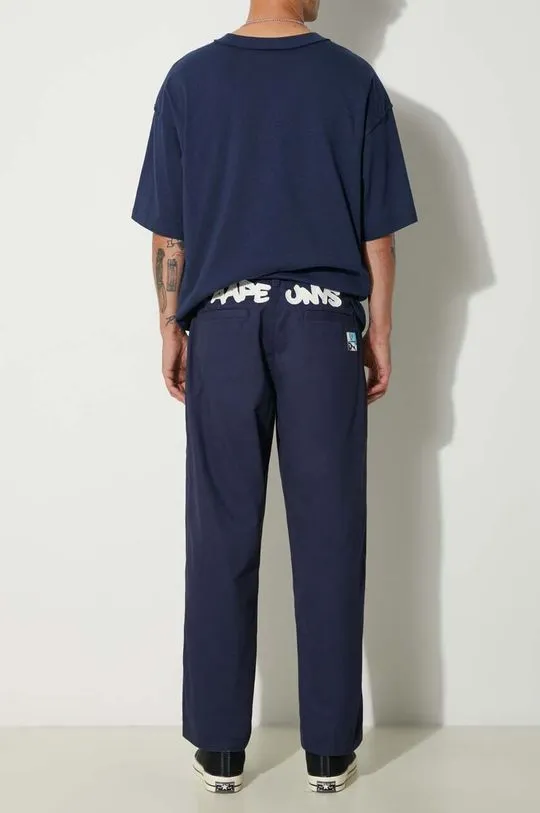 AAPE cotton trousers navy blue color AAPPTMA677XXM