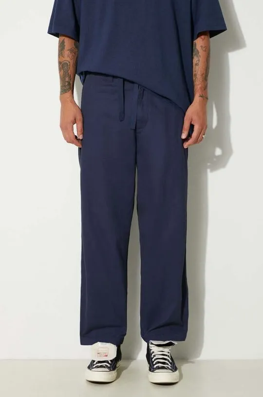 AAPE cotton trousers navy blue color AAPPTMA677XXM