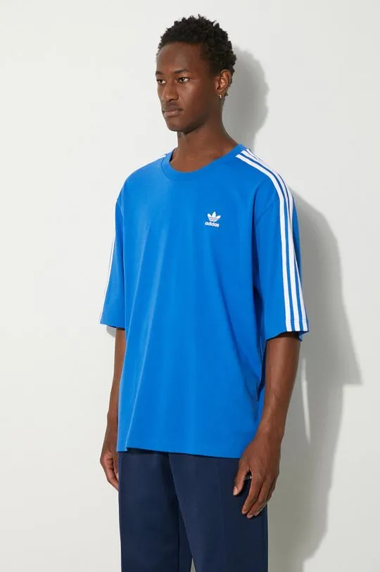 adidas Originals cotton t-shirt Adicolor men’s blue color IZ2481