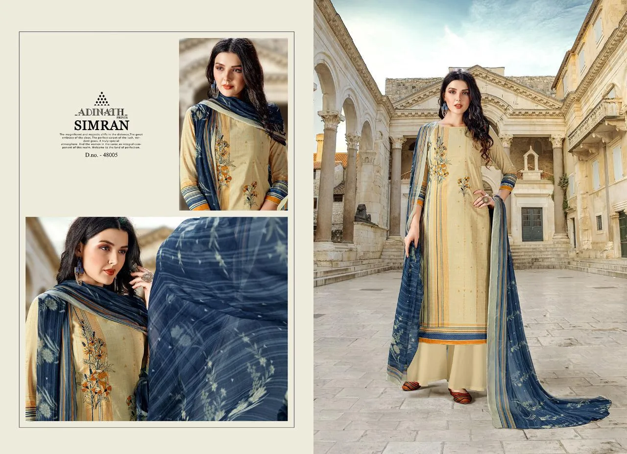 Adinath Prints Simran Cambric Cotton Digital Printed Embroidery Work Salwar Kameez