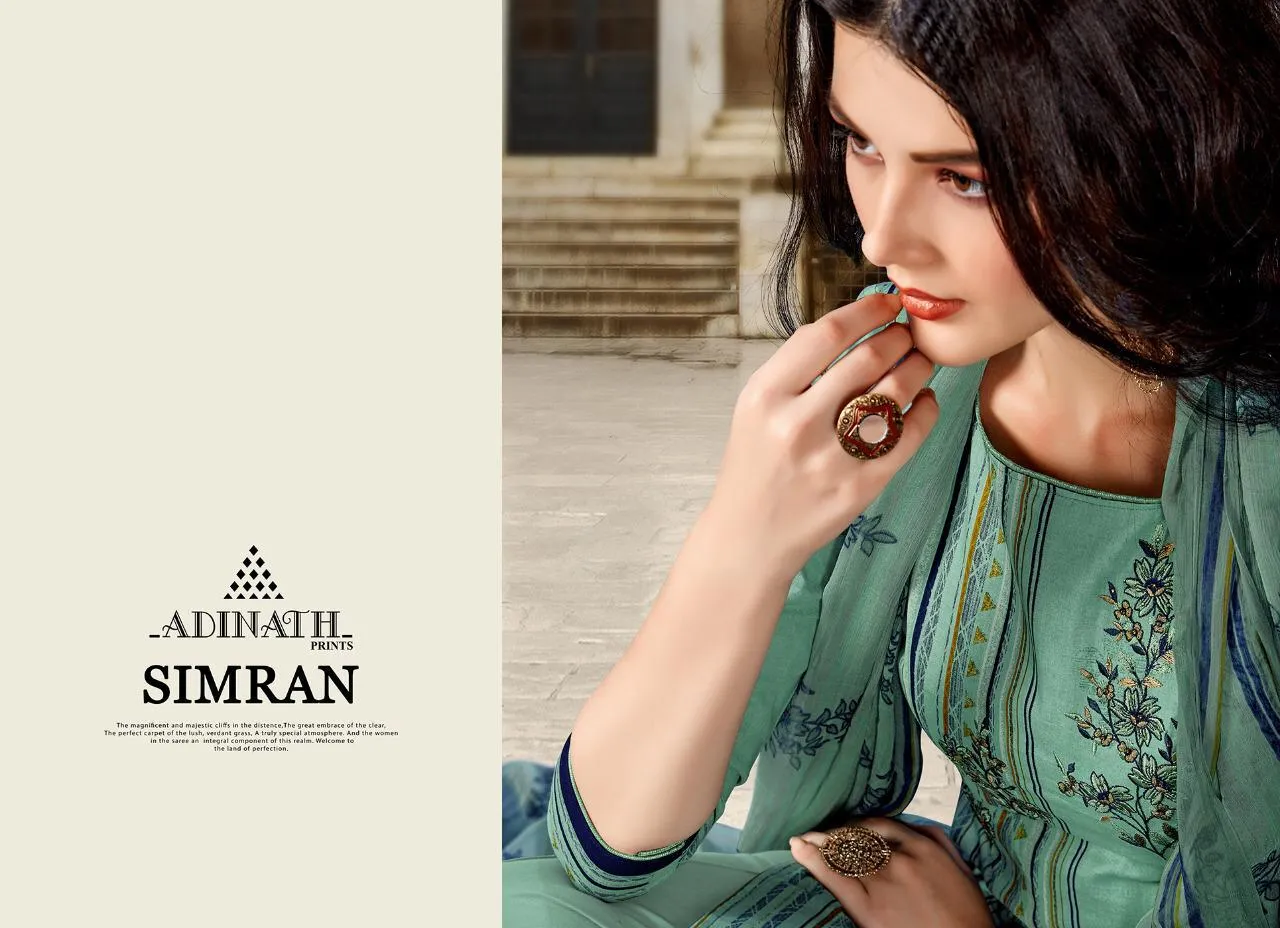 Adinath Prints Simran Cambric Cotton Digital Printed Embroidery Work Salwar Kameez