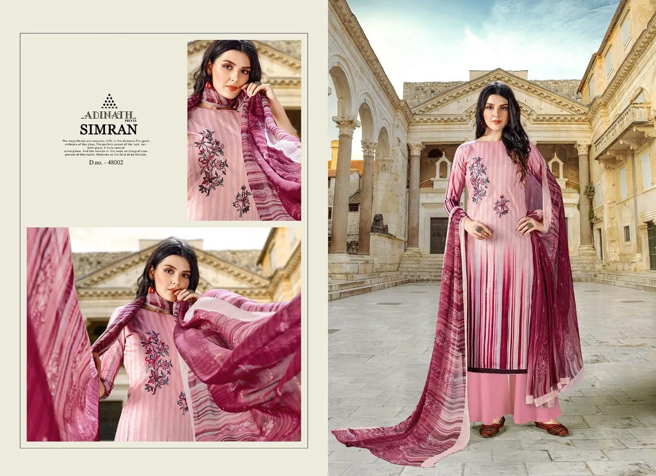 Adinath Prints Simran Cambric Cotton Digital Printed Embroidery Work Salwar Kameez