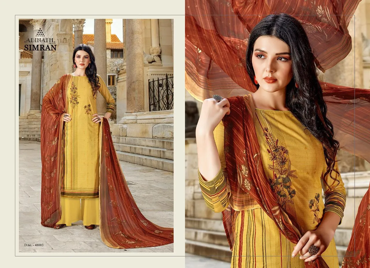 Adinath Prints Simran Cambric Cotton Digital Printed Embroidery Work Salwar Kameez