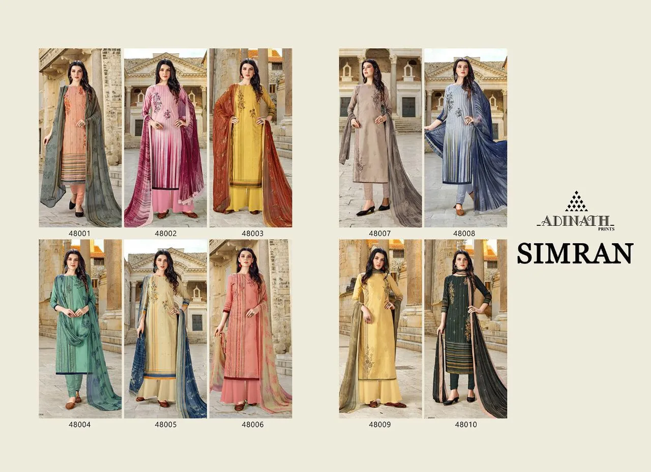 Adinath Prints Simran Cambric Cotton Digital Printed Embroidery Work Salwar Kameez