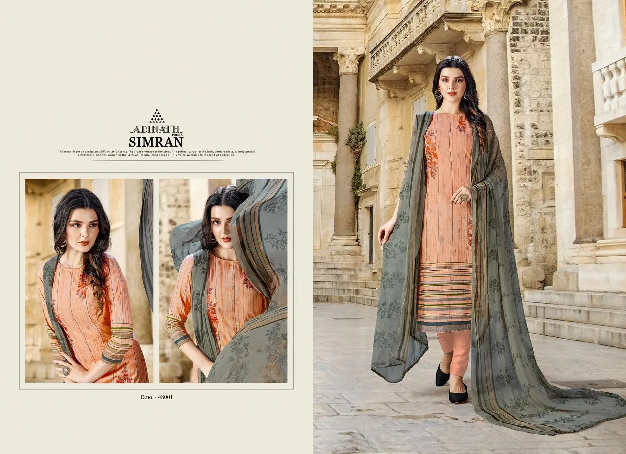 Adinath Prints Simran Cambric Cotton Digital Printed Embroidery Work Salwar Kameez