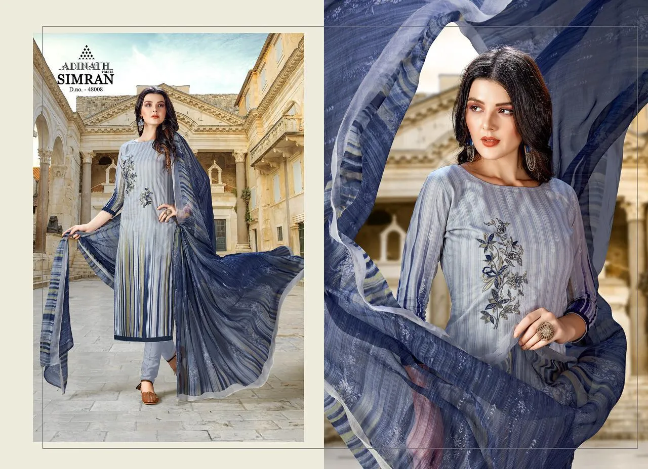 Adinath Prints Simran Cambric Cotton Digital Printed Embroidery Work Salwar Kameez