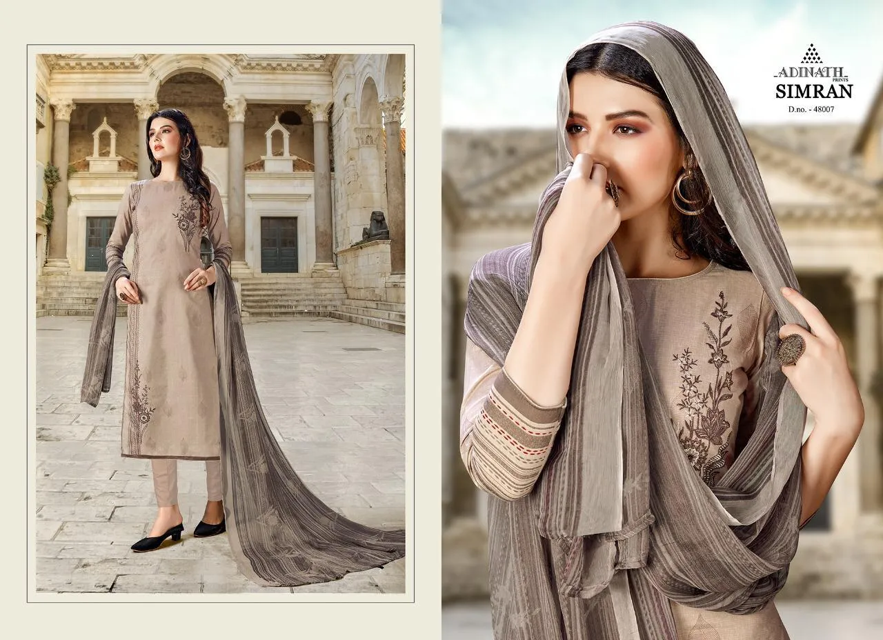 Adinath Prints Simran Cambric Cotton Digital Printed Embroidery Work Salwar Kameez