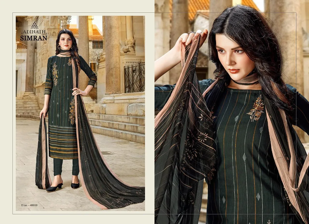 Adinath Prints Simran Cambric Cotton Digital Printed Embroidery Work Salwar Kameez