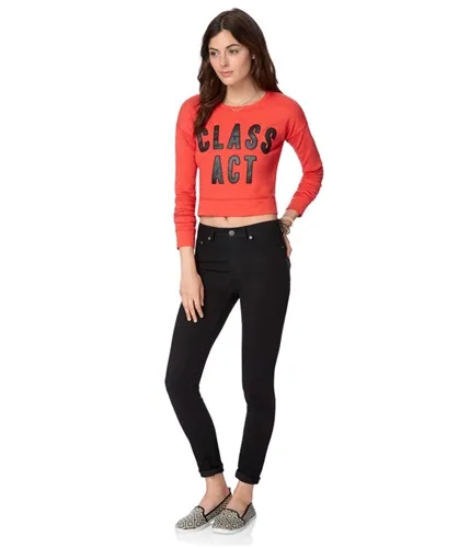 Aeropostale Womens Cropped Class Act Pullover Sweater