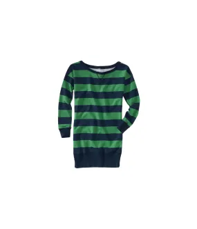 Aeropostale Womens Stripe Fleece Sweater Dress