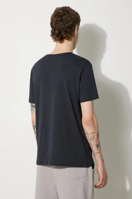 Alpha Industries cotton t-shirt Basic T Small Logo navy blue color 188505.07