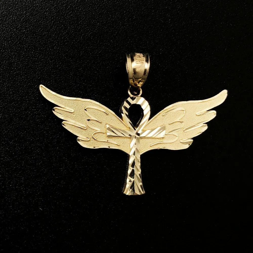 Ankh Wings DC 10K Yellow Gold Pendant