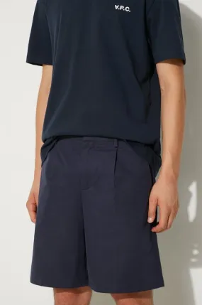 A.P.C. cotton shorts navy blue color