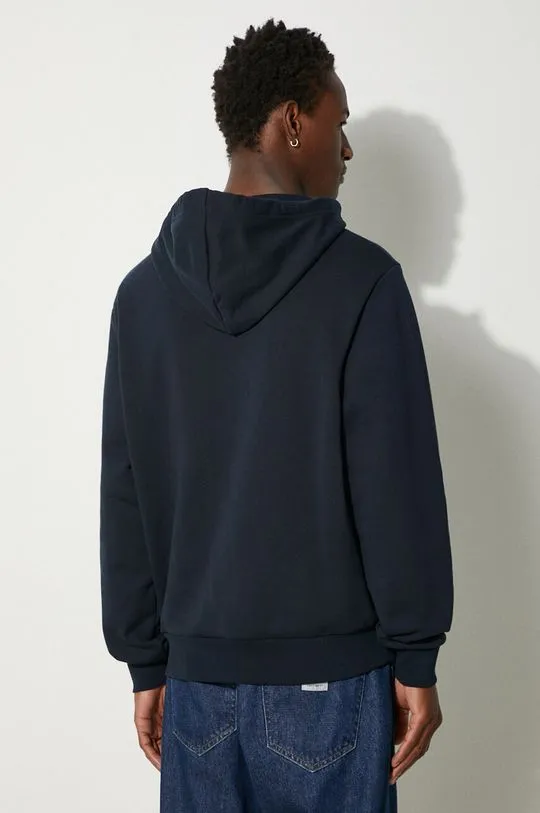 A.P.C. cotton sweatshirt Boxy Petit Vpc men's navy blue color hooded smooth COHBR-H27917