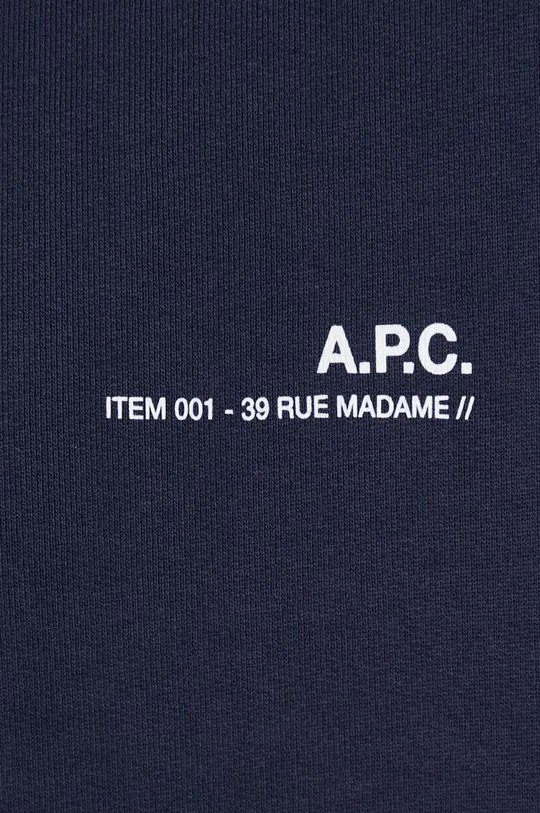 A.P.C. cotton sweatshirt Hoodie Item men's navy blue color