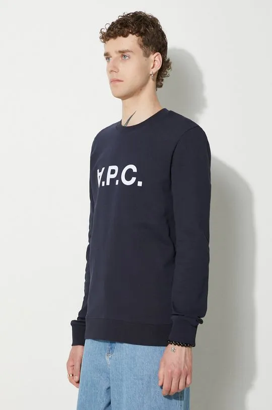 A.P.C. cotton sweatshirt Sweat Vpc men's navy blue color