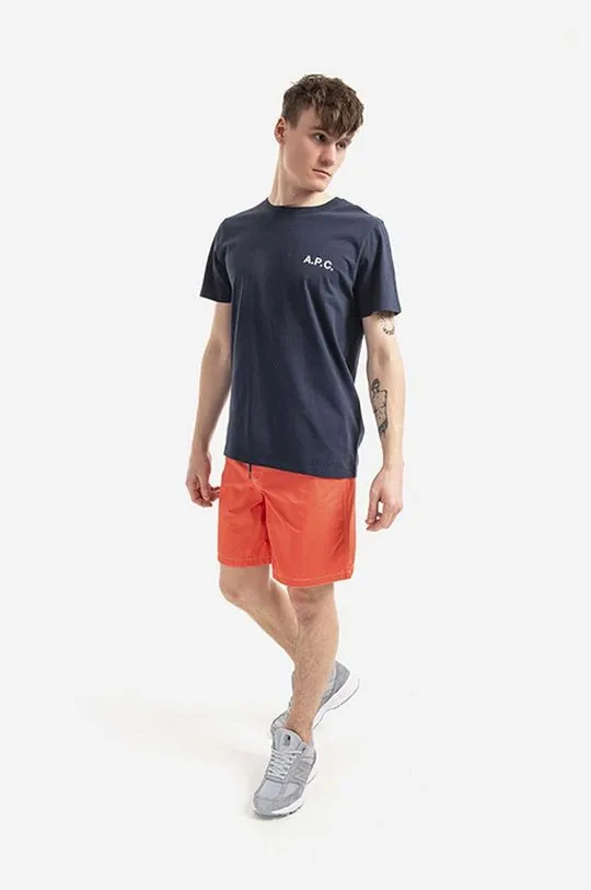 A.P.C. cotton T-shirt Mike navy blue color