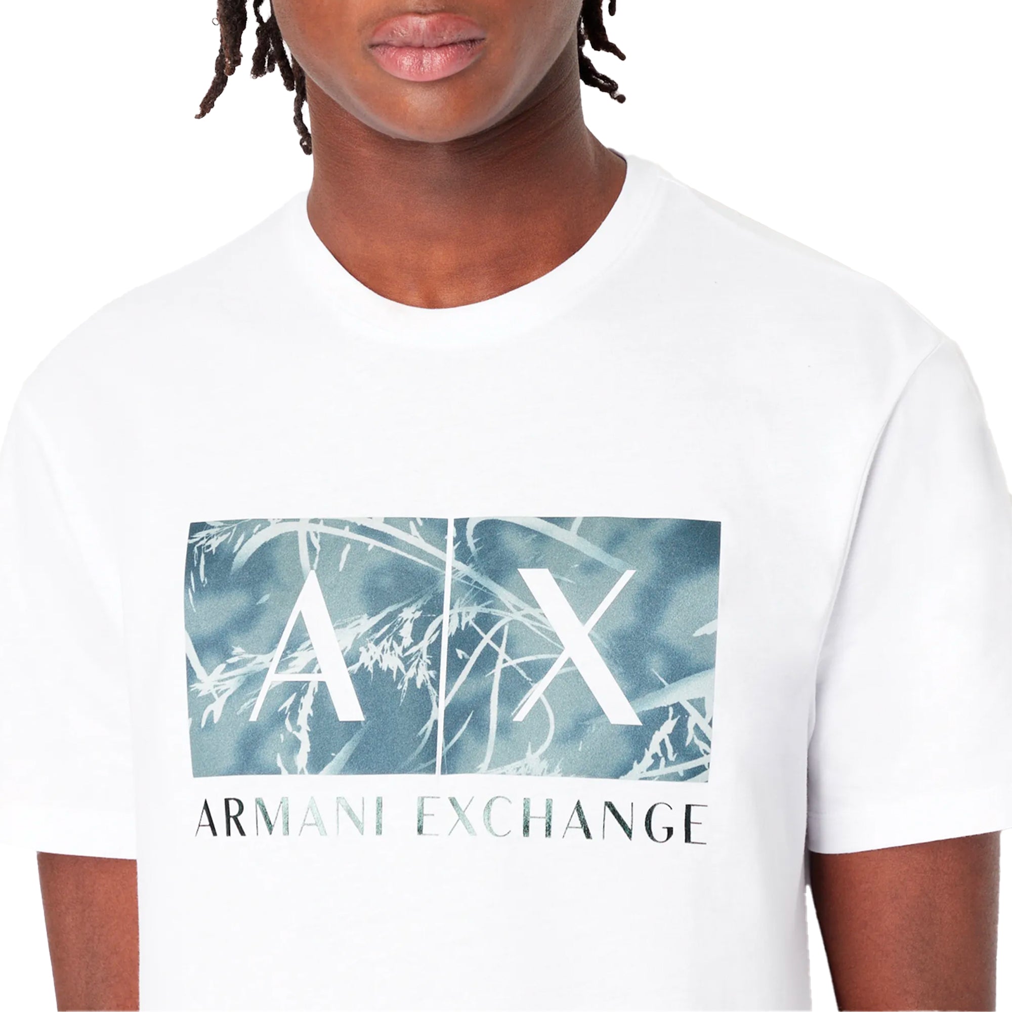 Armani Exchange 3RZTHA AX Block T-Shirt - Tropical Print