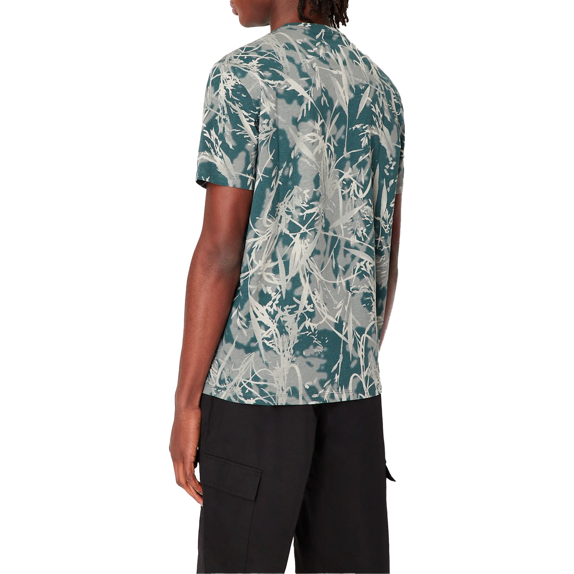 Armani Exchange 3RZTHU AOP T-Shirt - Green Gables Field Print