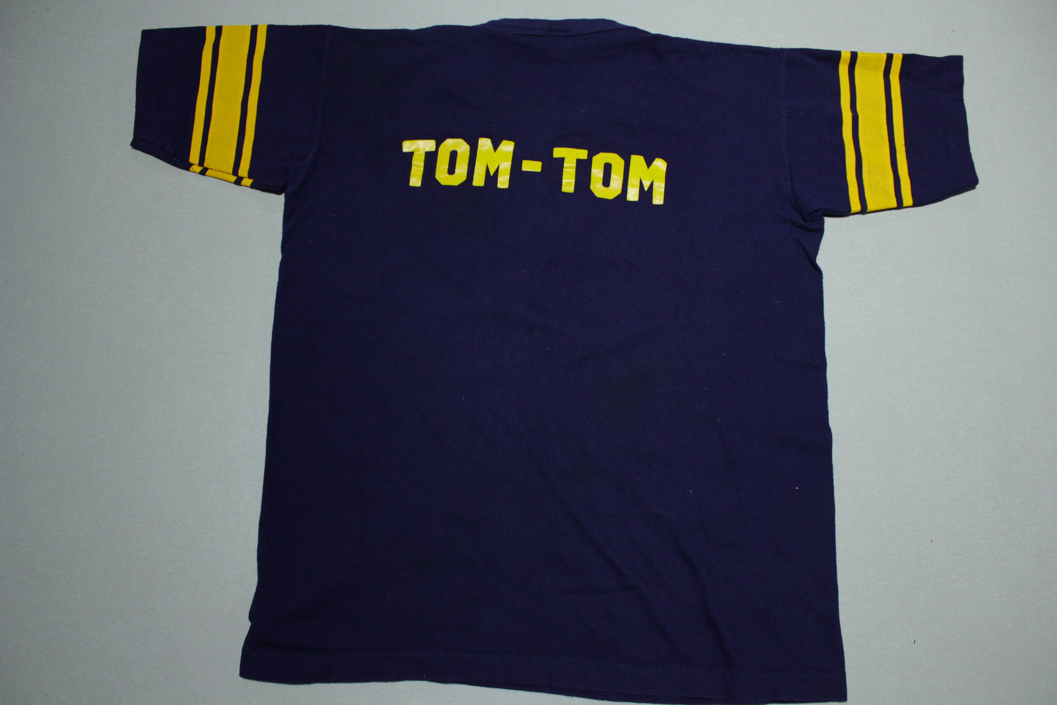 AXA Frat Fraternity Vintage 70's Champion Blue Bar Tom-Tom Dad College Jersey T-Shirt