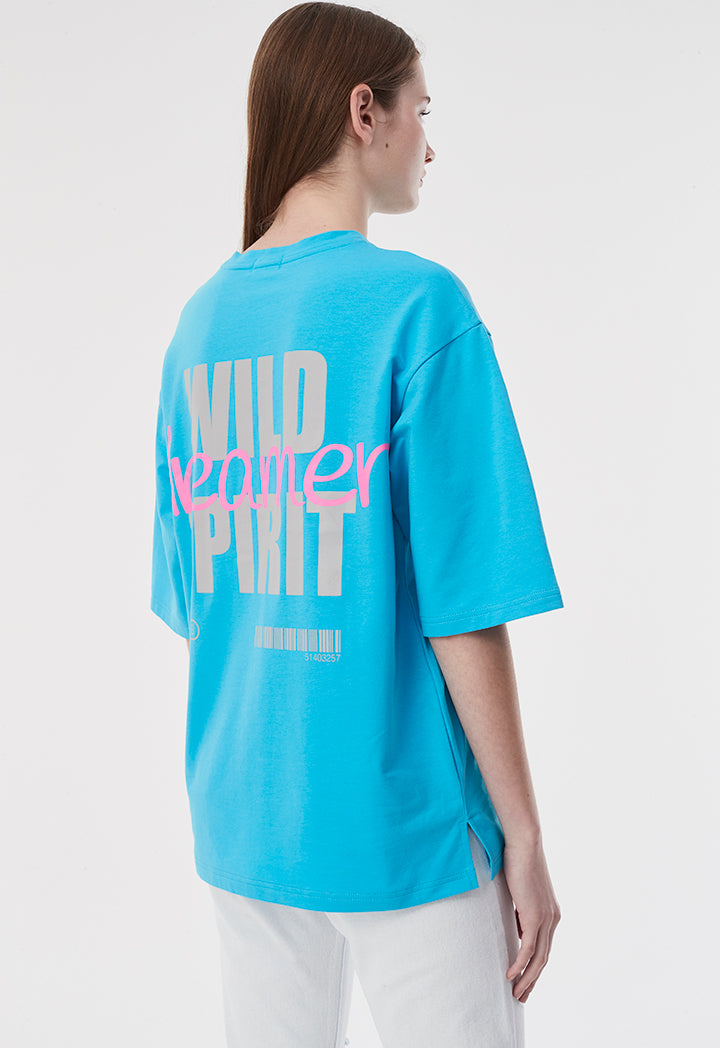 Back Panel Letter Print T-Shirt