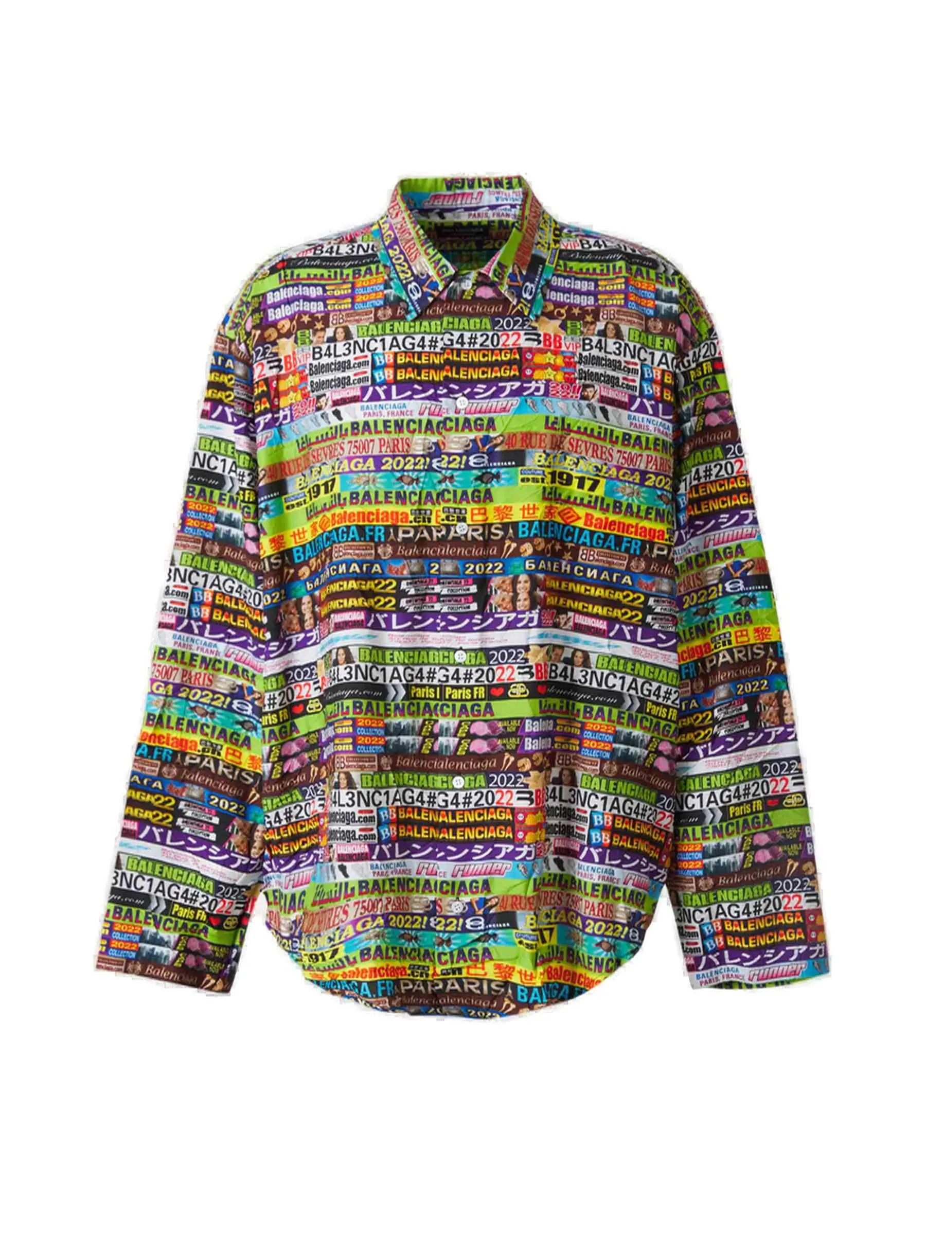 Balenciaga All-Over Printed Long-Sleeved Shirt