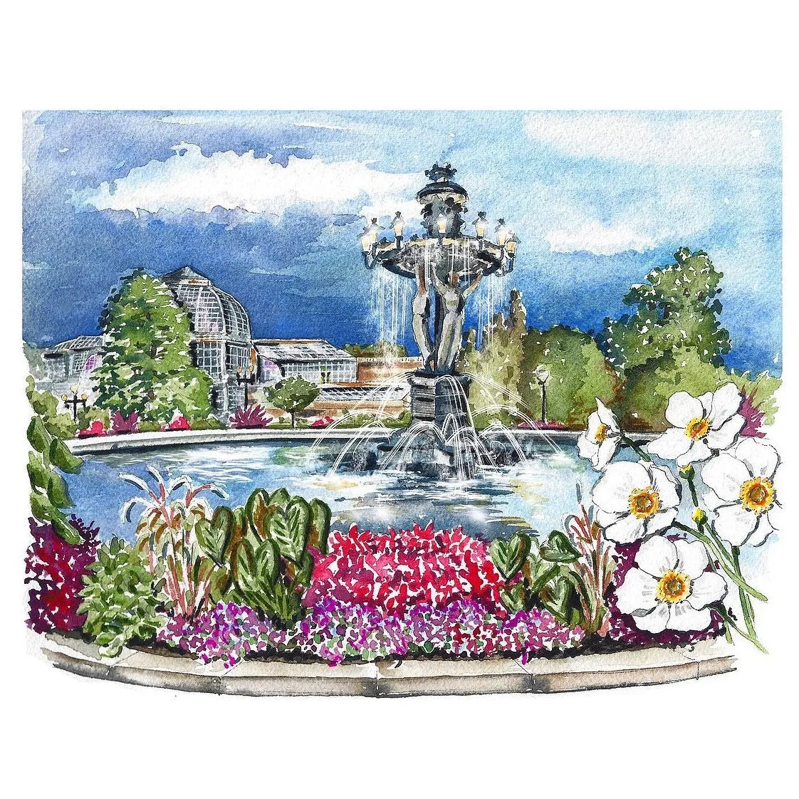 Bartholdi Park Greeting Card