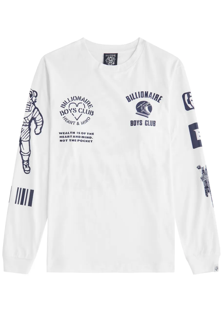 BILLIONAIRE BOYS CLUB Logo printed cotton top -                         -                     -                