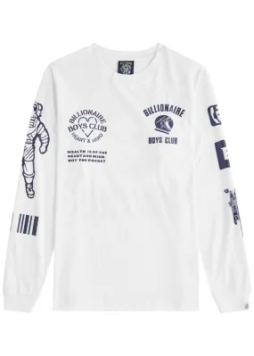 BILLIONAIRE BOYS CLUB Logo printed cotton top -                         -                     -                