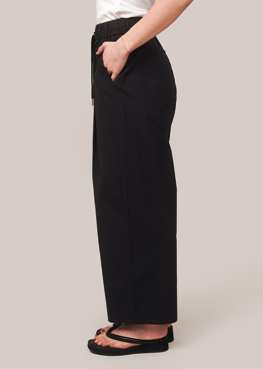 Black Drawstring Relaxed Pants