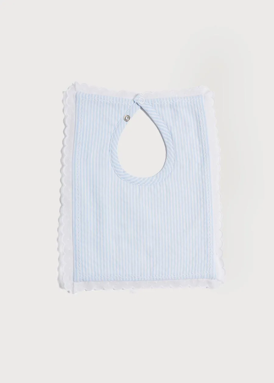 Blue Striped Cotton Bib