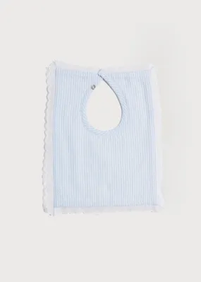 Blue Striped Cotton Bib