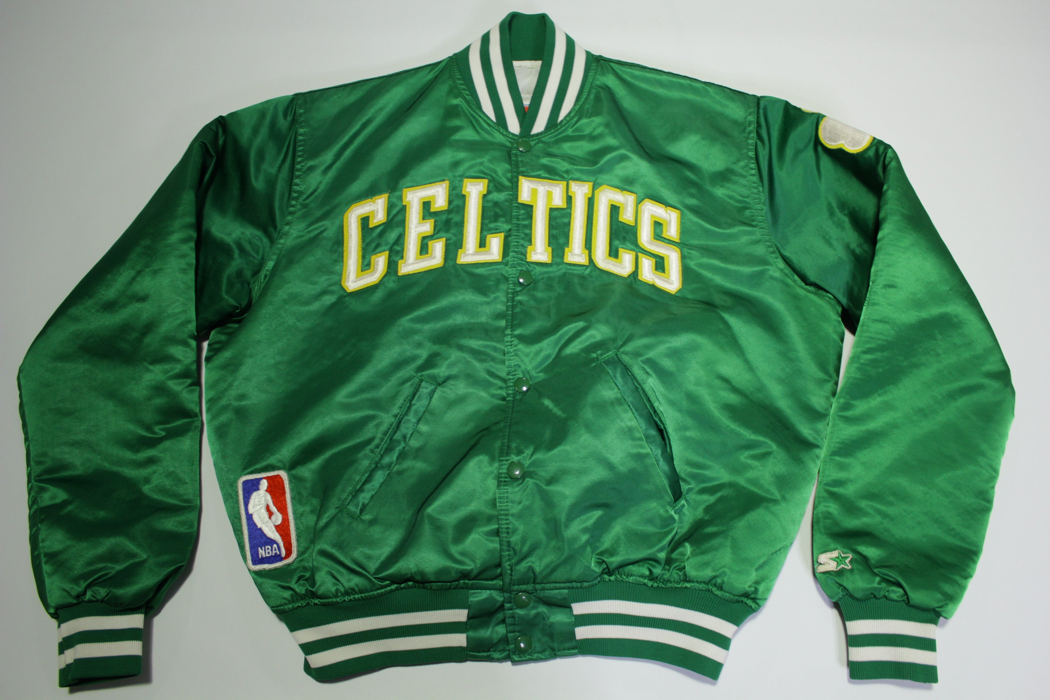 Boston Celtics Vintage 80's Satin NBA Quilt Lined Made in USA Starter Jacket