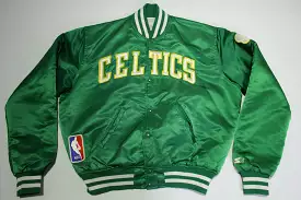 Boston Celtics Vintage 80's Satin NBA Quilt Lined Made in USA Starter Jacket