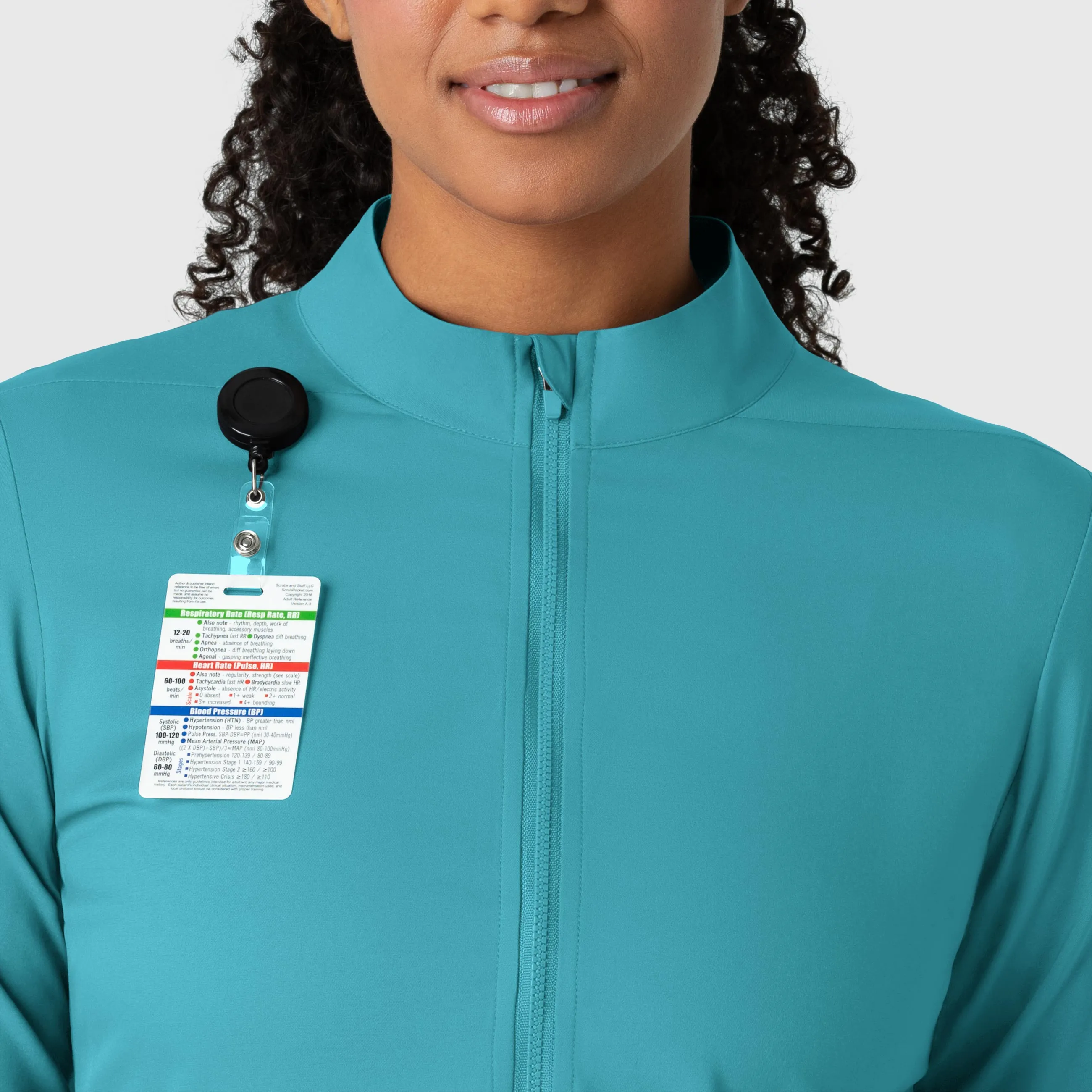 Boundless Women's Warm Up Scrub Jacket - Teal