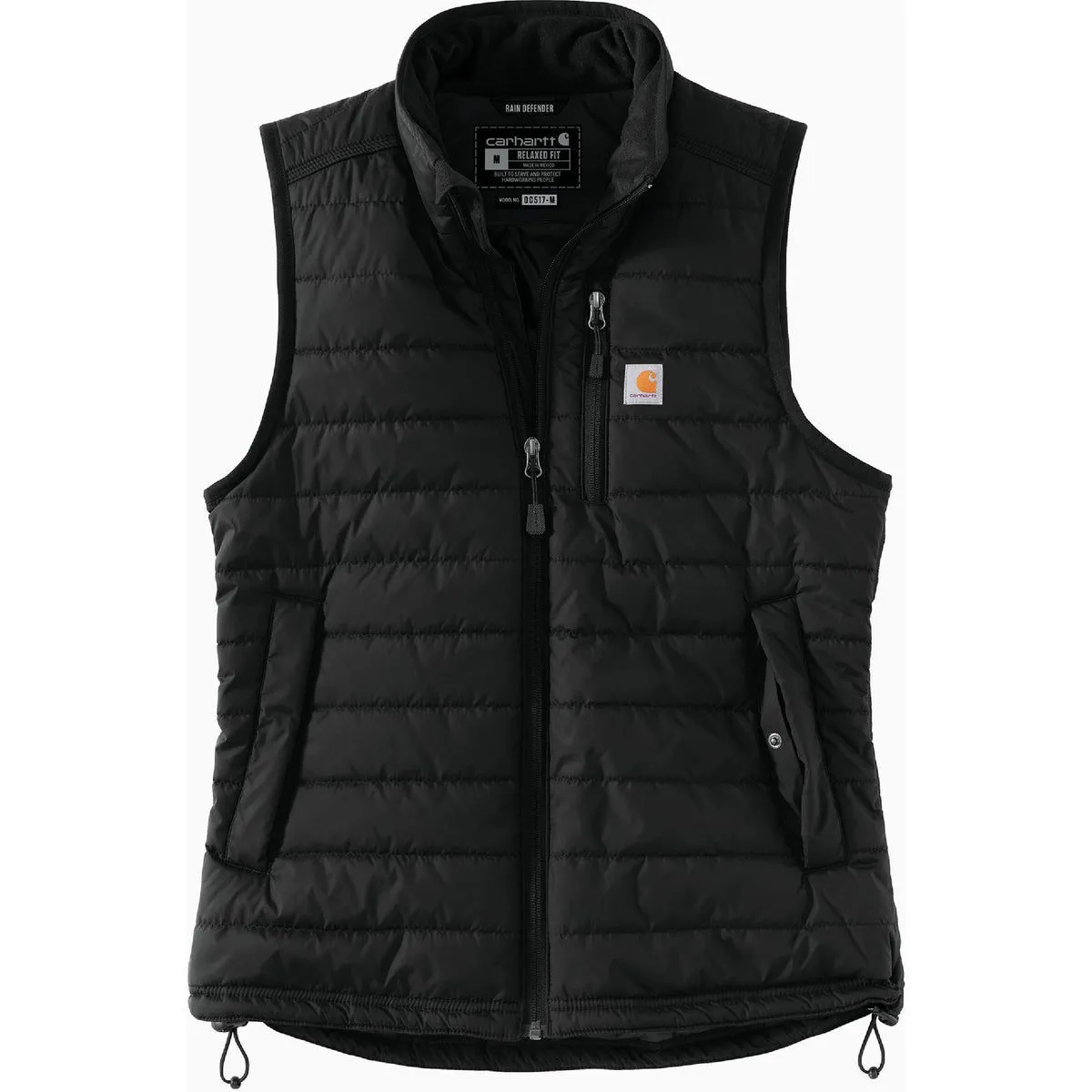 Carhartt Carhartt Rain Defender Women's Large Regular Black Nylon Insulated Mock Neck Vest