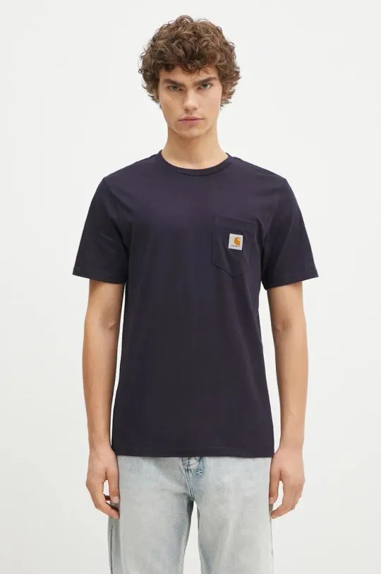 Carhartt WIP cotton t-shirt navy blue color