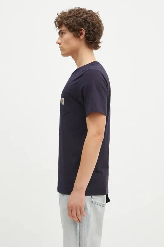 Carhartt WIP cotton t-shirt navy blue color