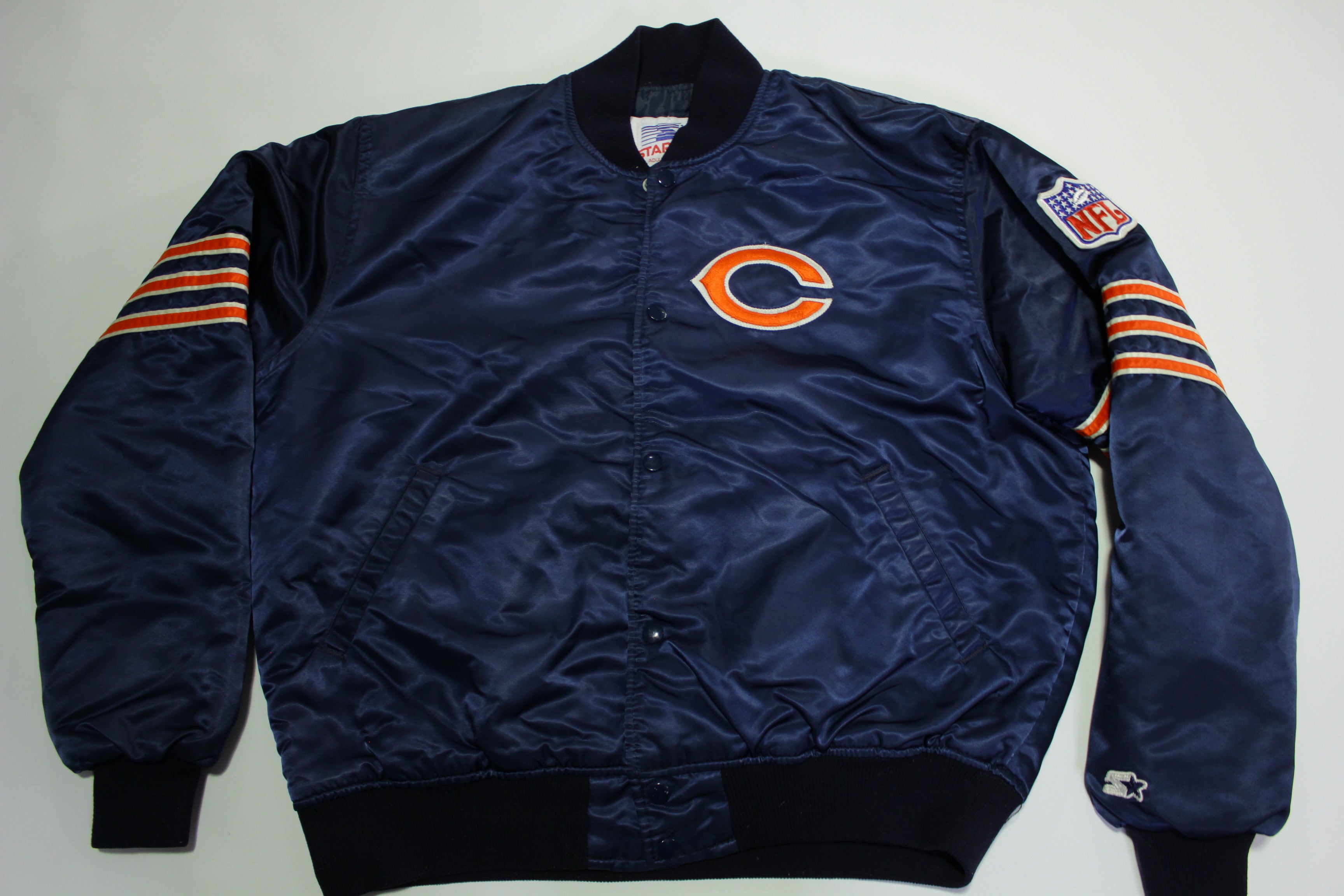 Chicago Bears Vintage 80's Satin Starter Made in USA Quilt Lined NFL Jacket