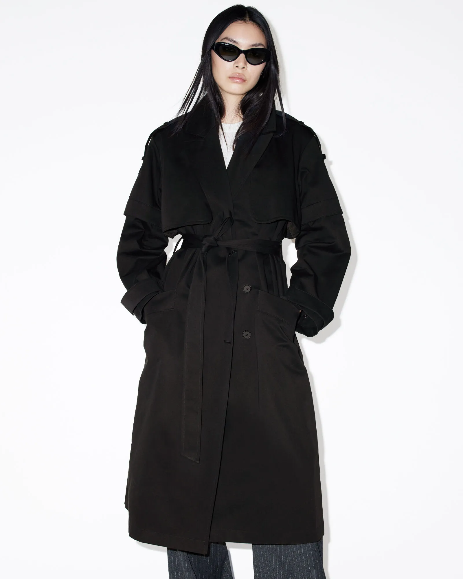 Clyde Trench Coat With Removable Sleeves