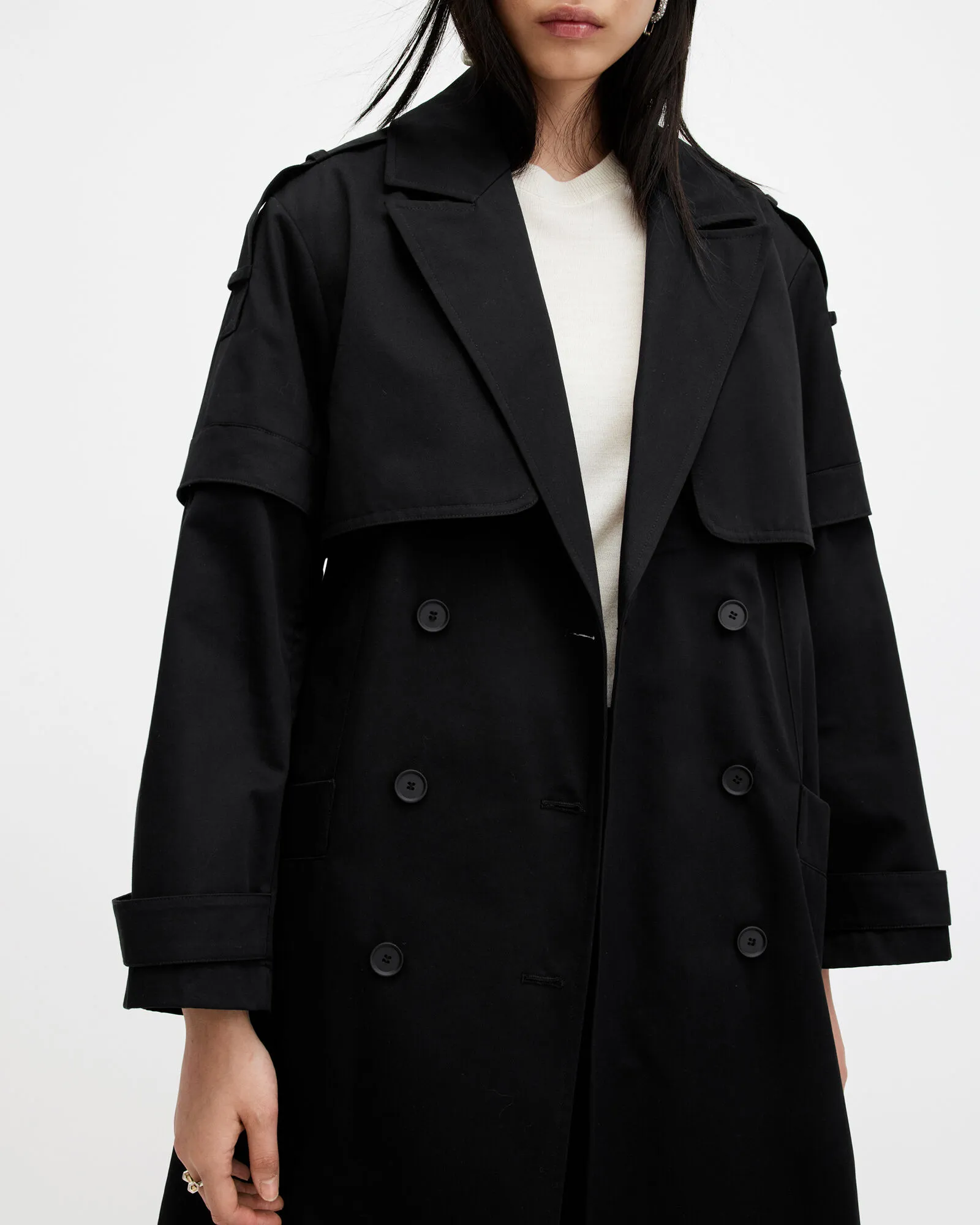 Clyde Trench Coat With Removable Sleeves