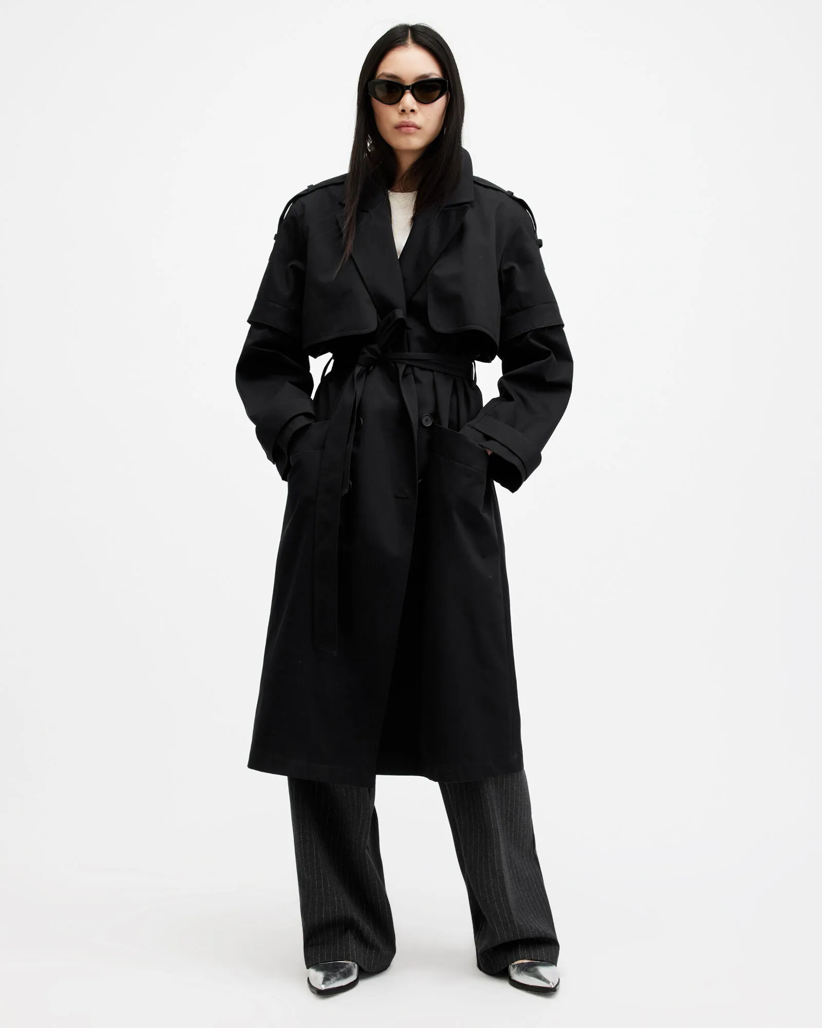 Clyde Trench Coat With Removable Sleeves