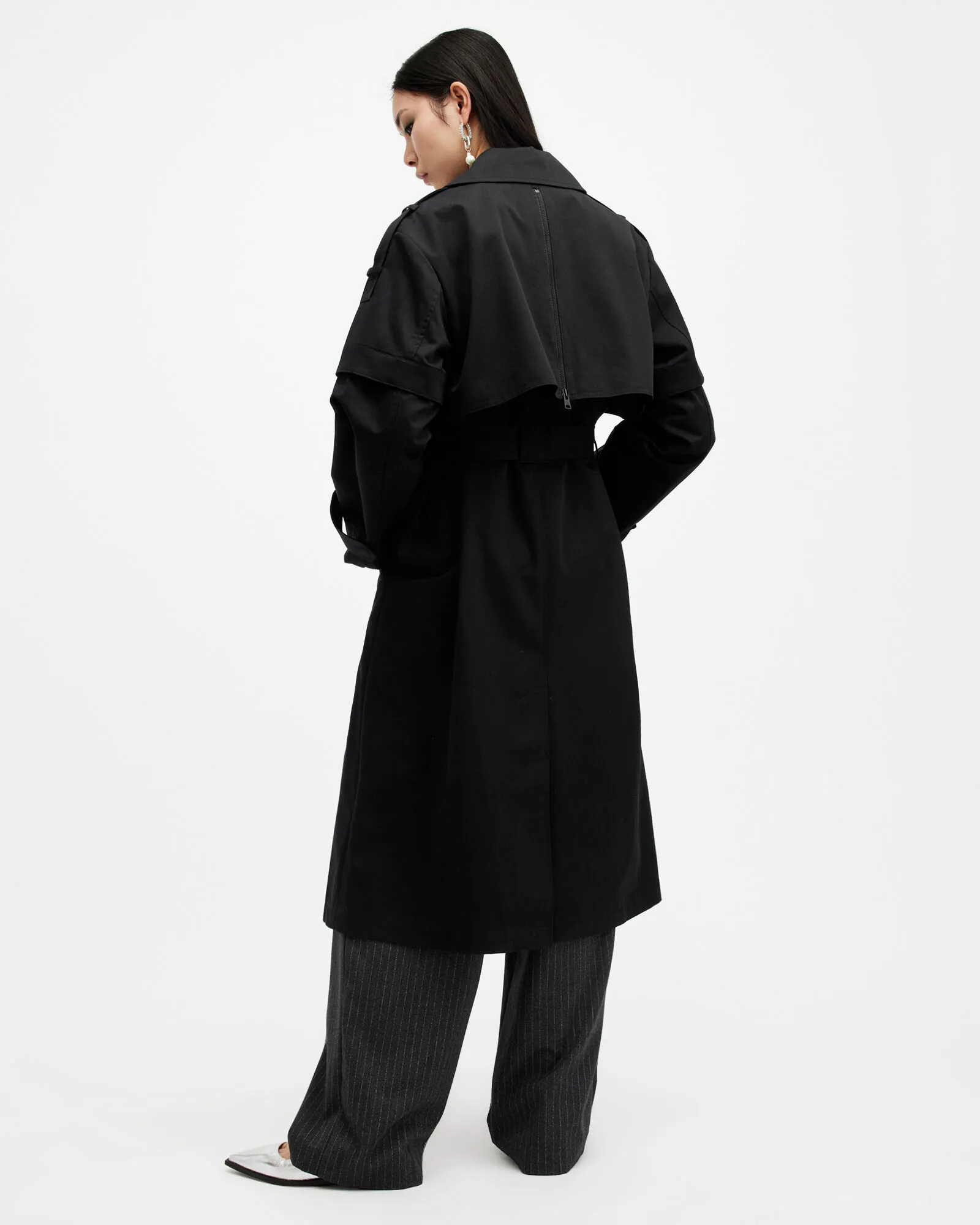 Clyde Trench Coat With Removable Sleeves